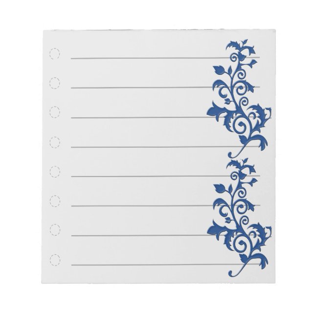 Bloc de notas Blue Swirl (Frente)