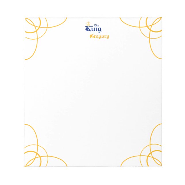 Bloc De Notas Blue The King Notepad (Frente)
