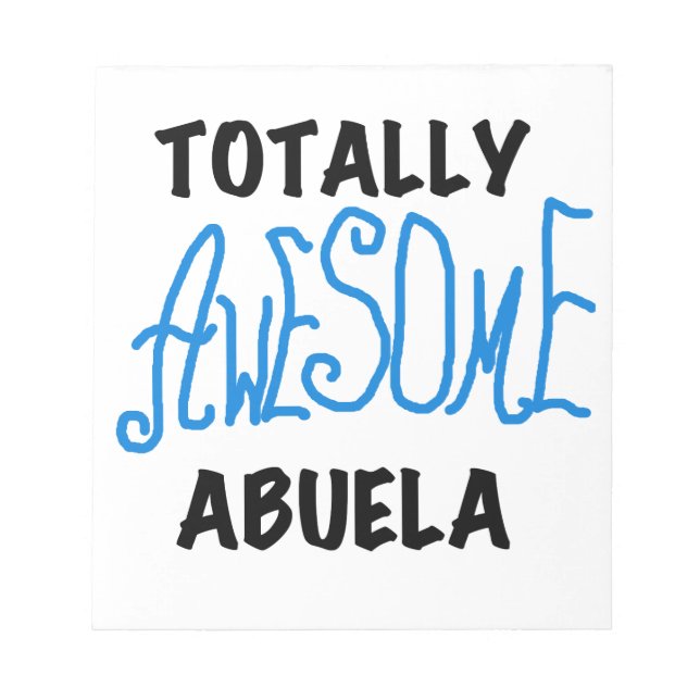 Bloc De Notas Blue Totalmente Awesome Abuela Gifts (Frente)