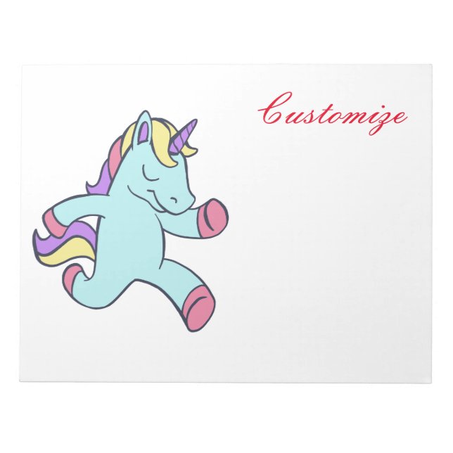 Bloc De Notas Blue Unicorn Running Thunder_Cove (Frente)