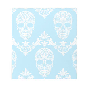 Bloc De Notas blue victorian skulls