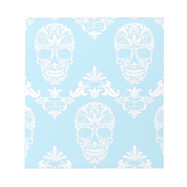Bloc De Notas blue victorian skulls (Frente)