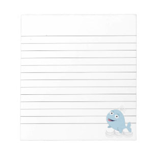 Bloc De Notas Blue Whale Custom Lined 