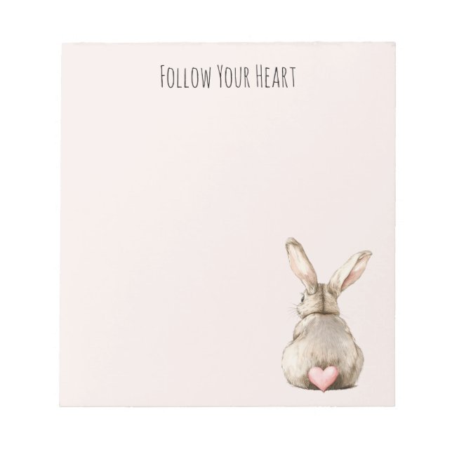 Bloc De Notas Blush Bunny Rabbit Heart (Frente)