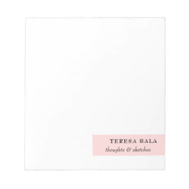 Bloc De Notas Blush Pink Modern Minimal Feminine Design