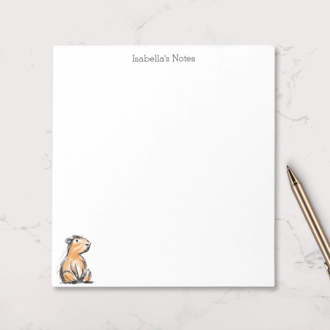 Bloc De Notas Boceto de capibara lindo garabato  (Subido por el creador)