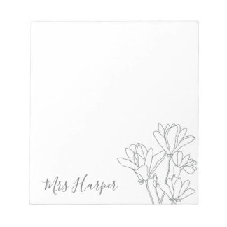 Bloc De Notas Boceto de magnolia