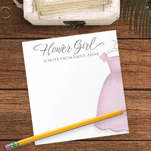 Bloc De Notas Boda Chica de Flor Vintage Personalizada