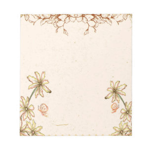 Bloc De Notas Boda de Flores Vintage