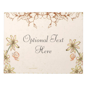 Bloc De Notas Boda de Flores Vintage