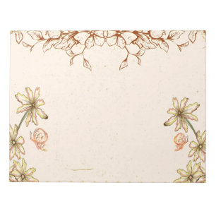 Bloc De Notas Boda de Flores Vintage