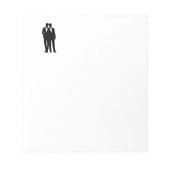 Bloc De Notas Boda de Groom y Groom (Frente)