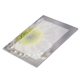 Bloc De Notas Boda de la margarita blanca y las perlas