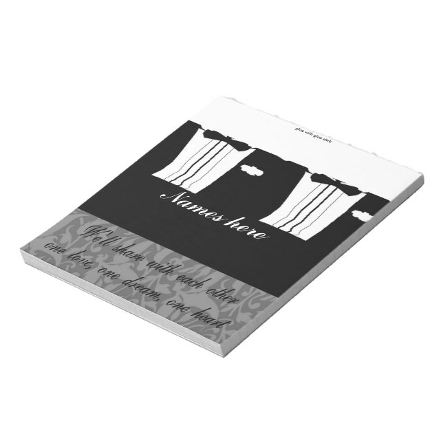 Bloc De Notas Boda gay Tuxedo Candy Bar Wrapper Party Favor (Lado Izquierdo)