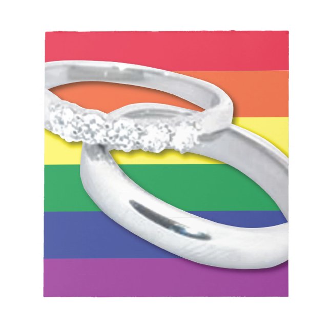 Bloc De Notas Boda lesbiana gay (Frente)