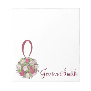 Bloc De Notas Boda Personalizado Bridal Party Bouquet Notepad