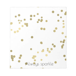 Bloc De Notas Boda Sparkle Gold Confetti