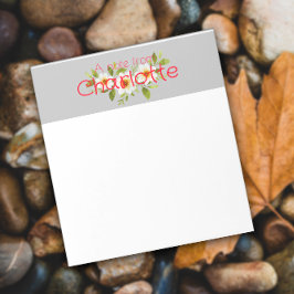 Bloc De Notas Boho Country Floral daisy acuarela gris