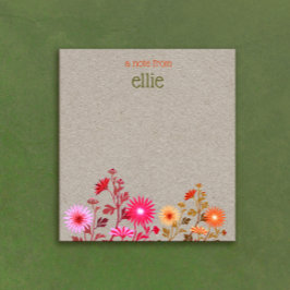 Bloc De Notas Boho Country Floral Kraft