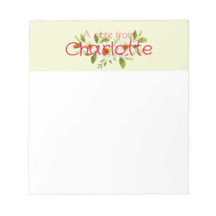 Bloc De Notas Boho Country Floral margarita acuarela amarilla