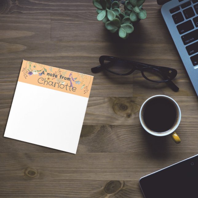 Bloc De Notas Boho Country wildflower acuarela amarillo Notepad (Subido por el creador)