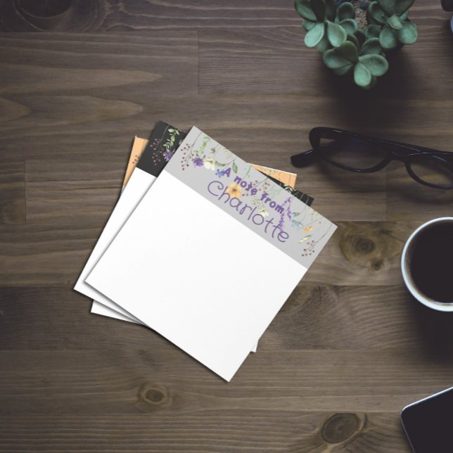 Bloc De Notas Boho Country wildflower acuarela gris Notepad (Subido por el creador)