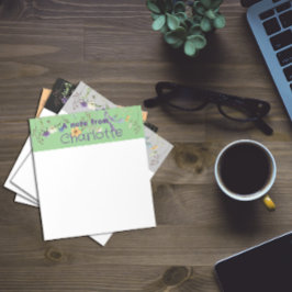 Bloc De Notas Boho Country wildflower acuarela verde Notepad