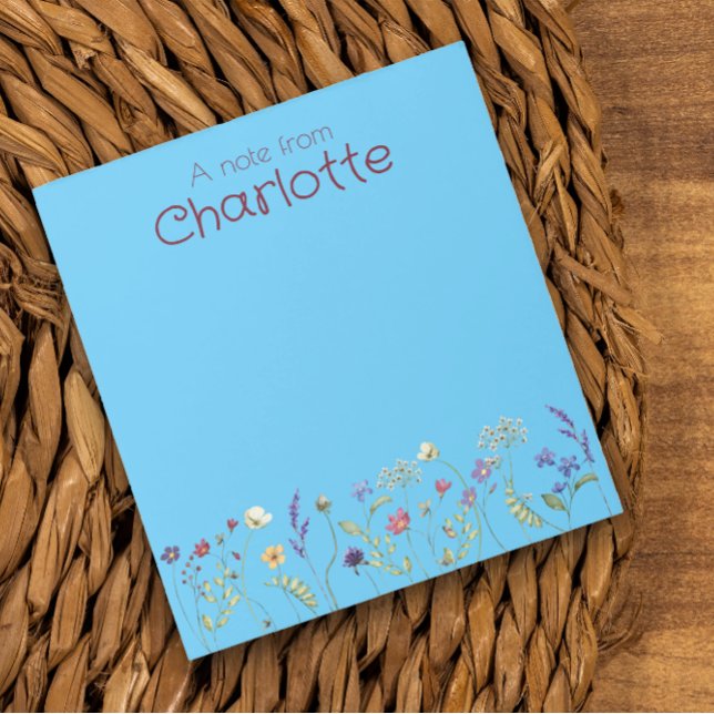 Bloc De Notas Boho Floral daisy acuarela turguesa Notepad (Subido por el creador)