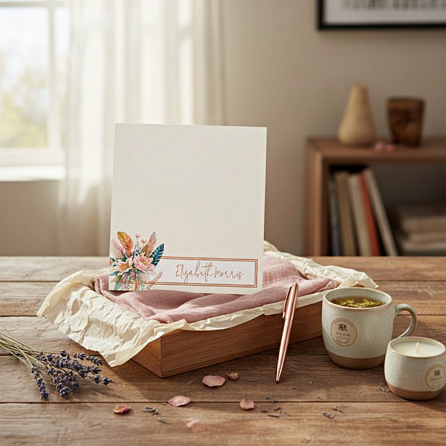 Bloc De Notas Boho floral personalizado (Subido por el creador)