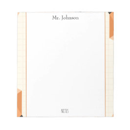 Bloc De Notas Boho Lines Frame Teacher Notepad