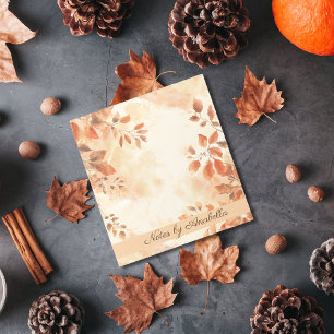 Bloc De Notas Boho maple naranja Autumn deja personalizado