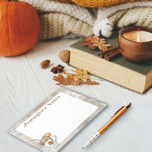 Bloc De Notas Boho obscuro Tema de otoño café caliente personali