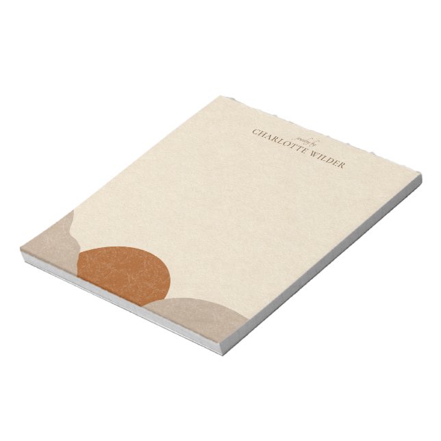 Bloc De Notas Boho Terracotta Sand Resumen Joyería hecha a mano (Lado Izquierdo)