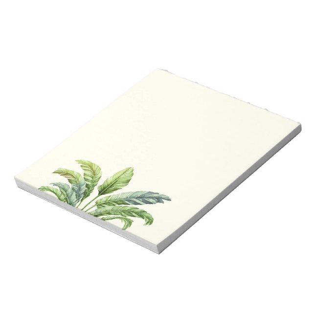 Bloc De Notas Boho tropical de palmeras de viajeros (Lado Izquierdo)
