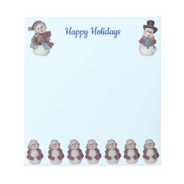 Bloc De Notas Bola de Snowman de 5.5 x 6" personalizada (Frente)