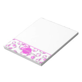 Bloc De Notas bolas de fútbol femeninas rosadas y blancas person