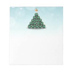 Bloc De Notas Bolas de navidades en forma de árbol