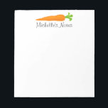 Bloc De Notas Boleto de zanahoria naranja personalizado para rec<br><div class="desc">Boleto de zanahoria naranja personalizado para recetas y más. Haga su propio personalizado memo y escriba notas. Añade tu propio nombre personalizado, logotipo, cita humorística o dicho. Diseño de papel para el tema de la comida saludable con ilustracion de verduras lindo. Accesorios de escritura divertida para el hogar, restaurante, escuela,...</div>