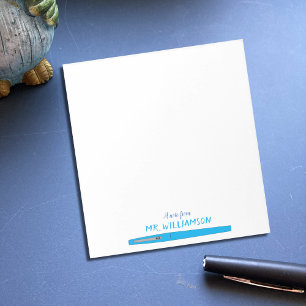 Bloc De Notas Bolígrafo de plumas de fieltro azul Personalizado 