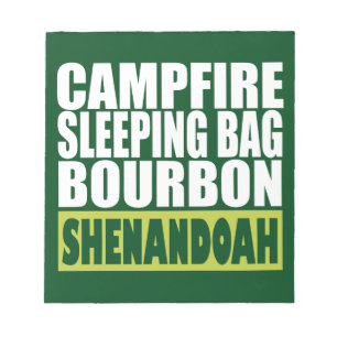 Bloc De Notas Bolsa de dormir sobre fuego de fuego Bourbon Shena