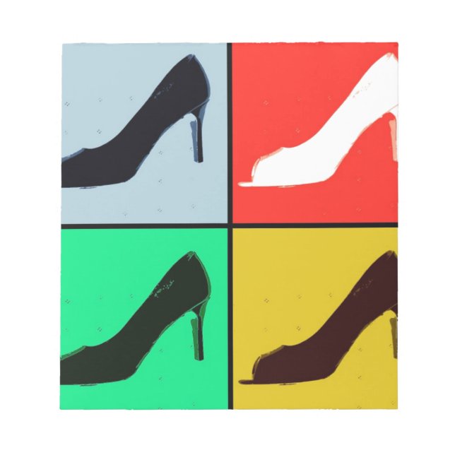 Bloc De Notas Bombas de talón alto de Pop Art (Frente)