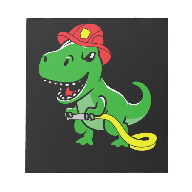 Bloc De Notas Bombero retrata a niños de dinosaurios Fireman.Png (Frente)