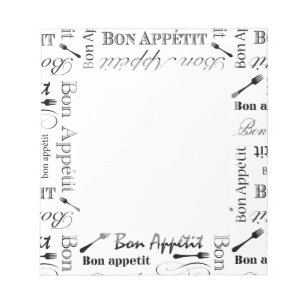 Bloc De Notas Bon Appetit Gourmet Chef Patrón elegante
