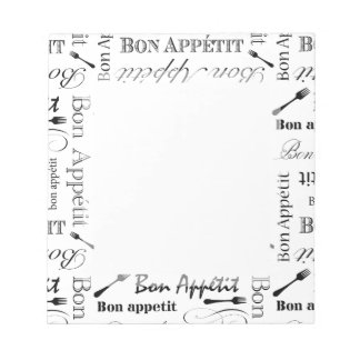 Bloc De Notas Bon Appetit Gourmet Chef Patrón elegante