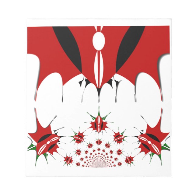 Bloc De Notas Bonita bandera de Kenia. (Frente)