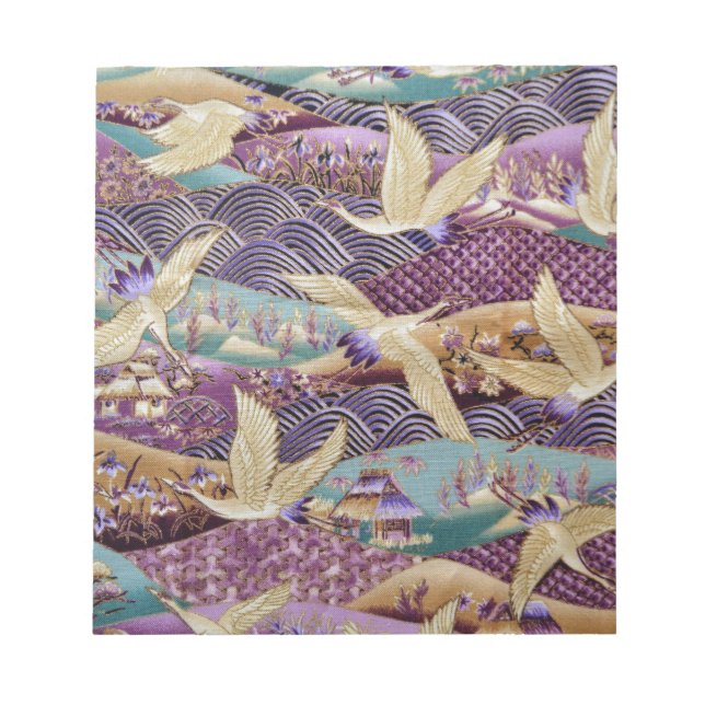 Bloc De Notas Bonitas grullas japonesas (Frente)