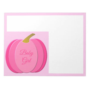 Bloc De Notas Bonito Bebé Rosa Bebé Calabaza Personalizado