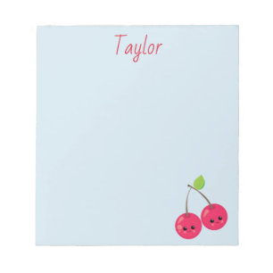 Bloc De Notas Bonito Cherry Blue