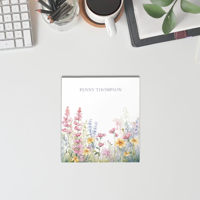 Bloc De Notas Bonito Floral Flores silvestres Notepad (Subido por el creador)
