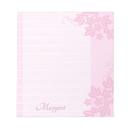 Bloc De Notas Bonito Floral Rosa Llenado